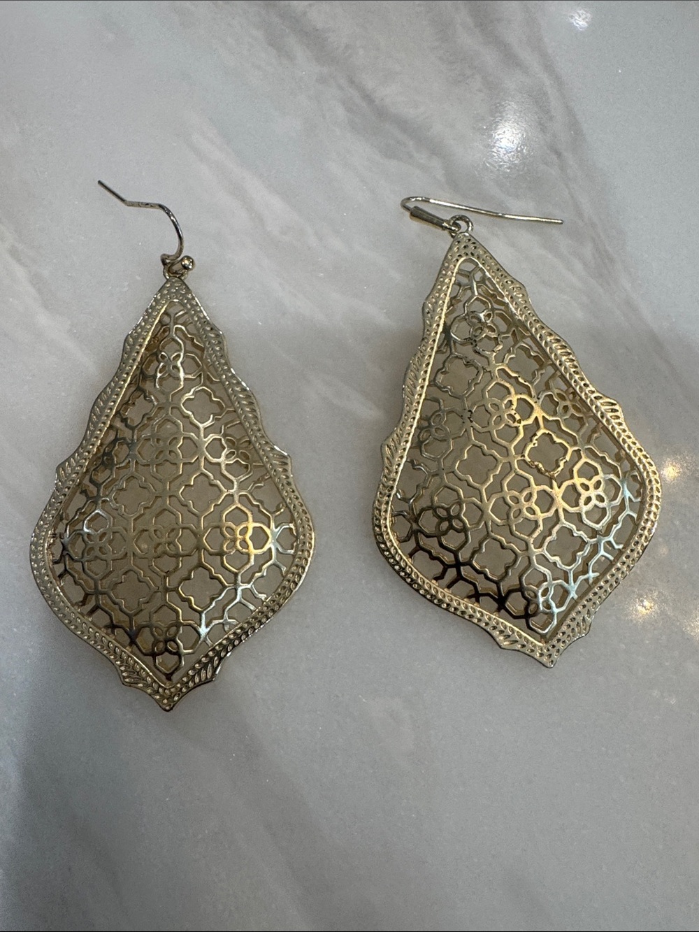 Kendra Scott Gold Filigree Moroccan Drop Earrings